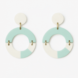 Brinco Fragmento do Mar – Design Circular Verde Água